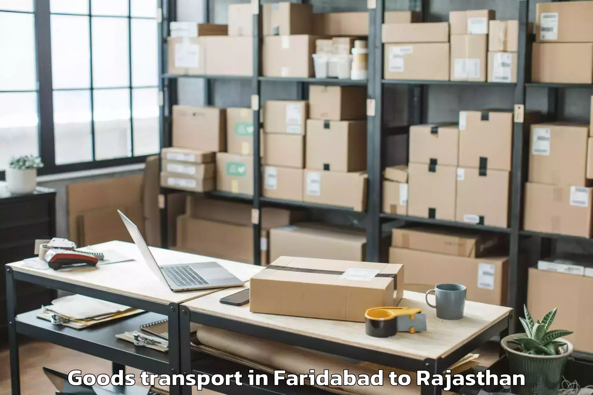 Trusted Faridabad to Banswara Goods Transport